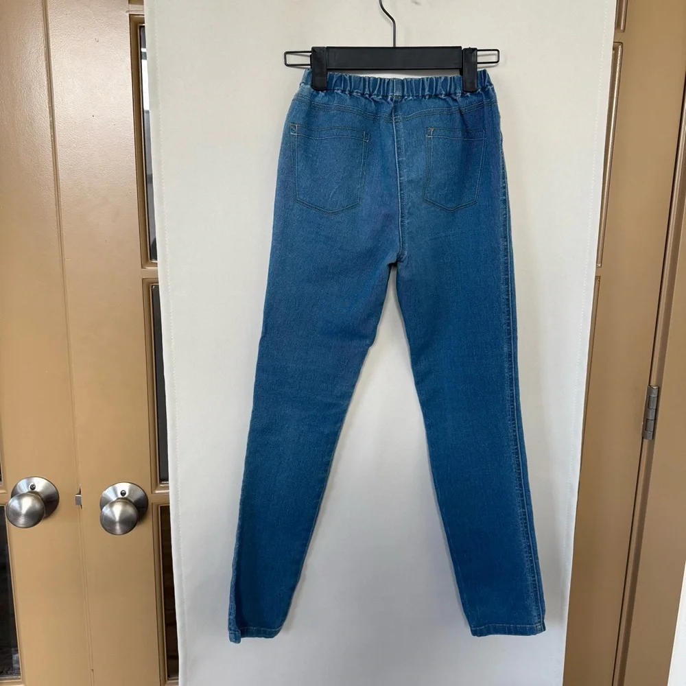 Mini‎ Boden Girls 12Y Blue Medium Wash Skinny Pull On Jeans Pants Bottoms